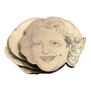 Golden Girls Wood Cut Out Coasters Set by Urban Cricket